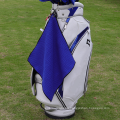 Microfiber waffle weave golf towel with hook